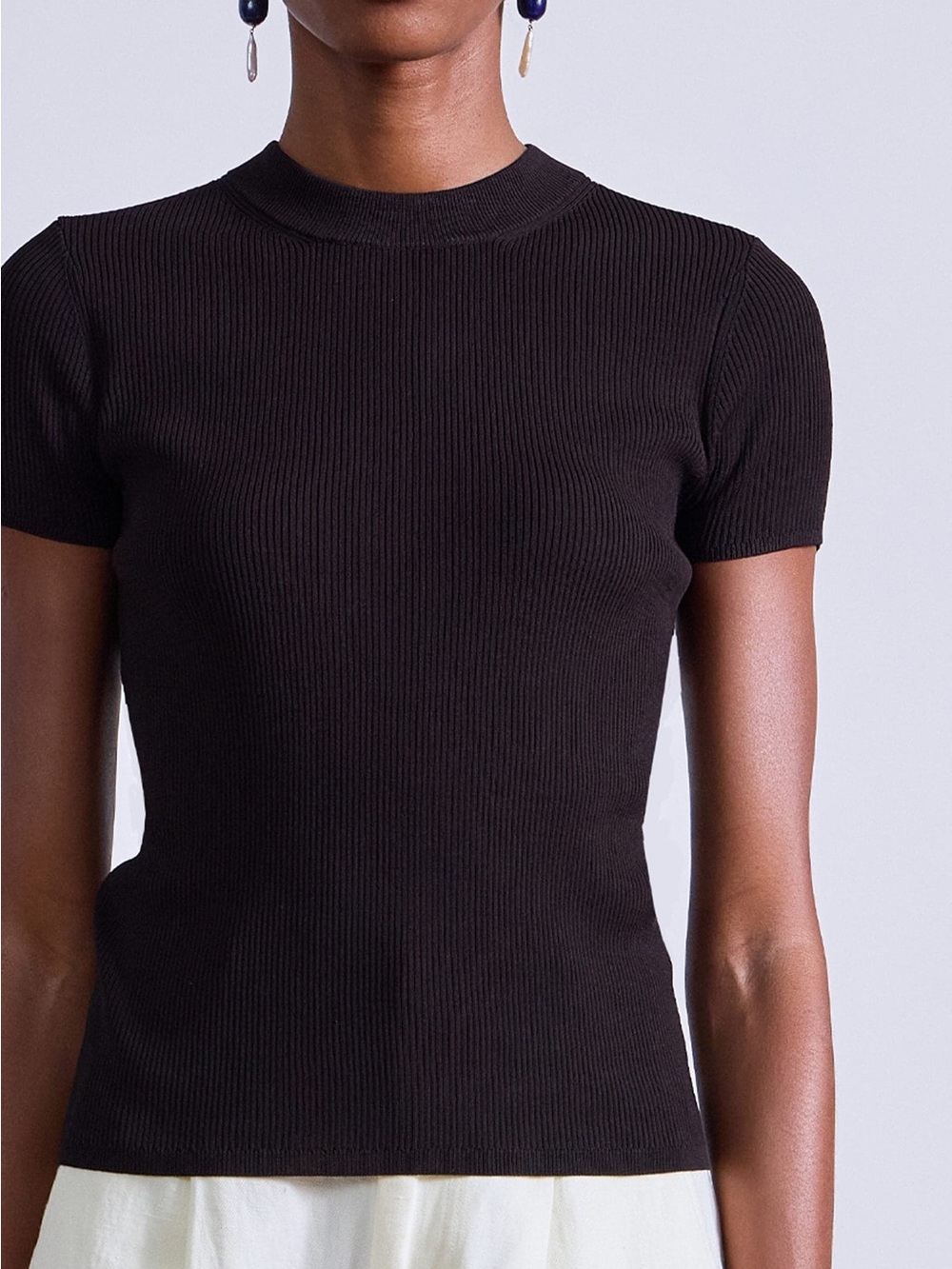 APiece Apart CIAO  RIBBED TEE Deep Espresso - Picture 8 of 12